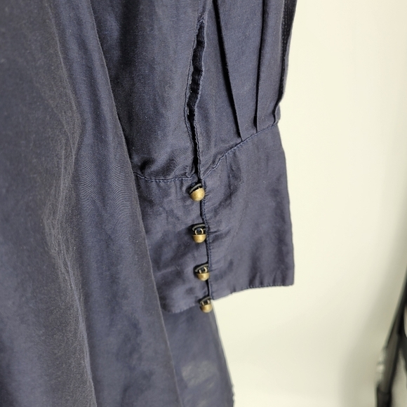 JOIE Pleated Dark Blue Dress With Zip up Back Made of a silk Blend Size 4 🖤 - Picture 10 of 13